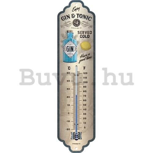 Retró hőmérő - Gin & Tonic Served Cold