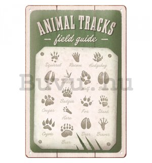 Fémtáblák: Animal tracks - 30x20 cm