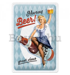 Fémtáblák: Hooray Beer - 30x20 cm