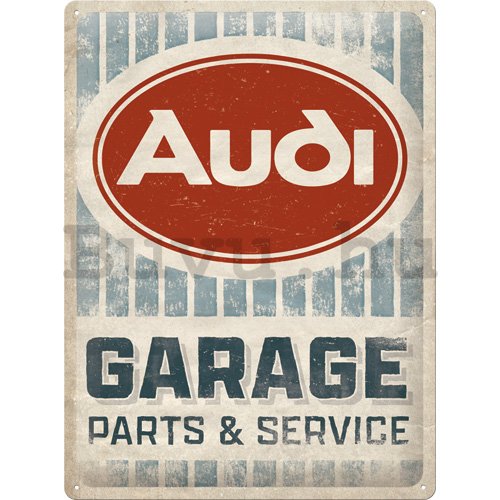 Fémtáblák: Buvu Metal sign: Audi Garage (Parts & Service) - 30x40 cm