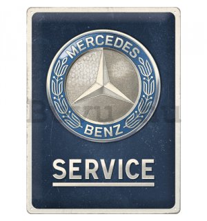 Fémtáblák: Mercedes-Benz - Service Emblem Blue - 40x30 cm