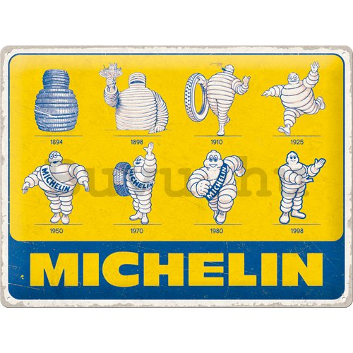 Fémtáblák: Michelin - Logo Evolution - 40x30 cm