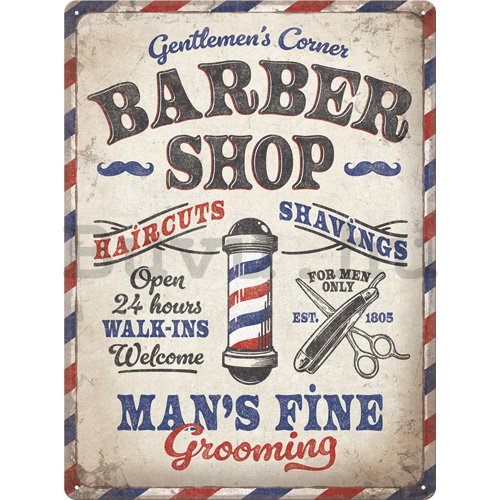 Fémplakát - Barber Shop
