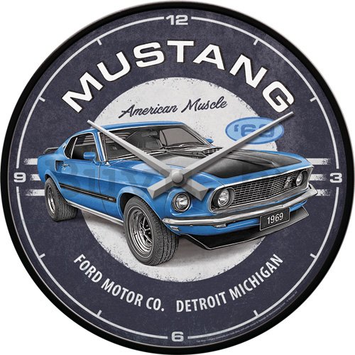 Retró óra - Ford Mustang - 1969 Mach 1 Blue
