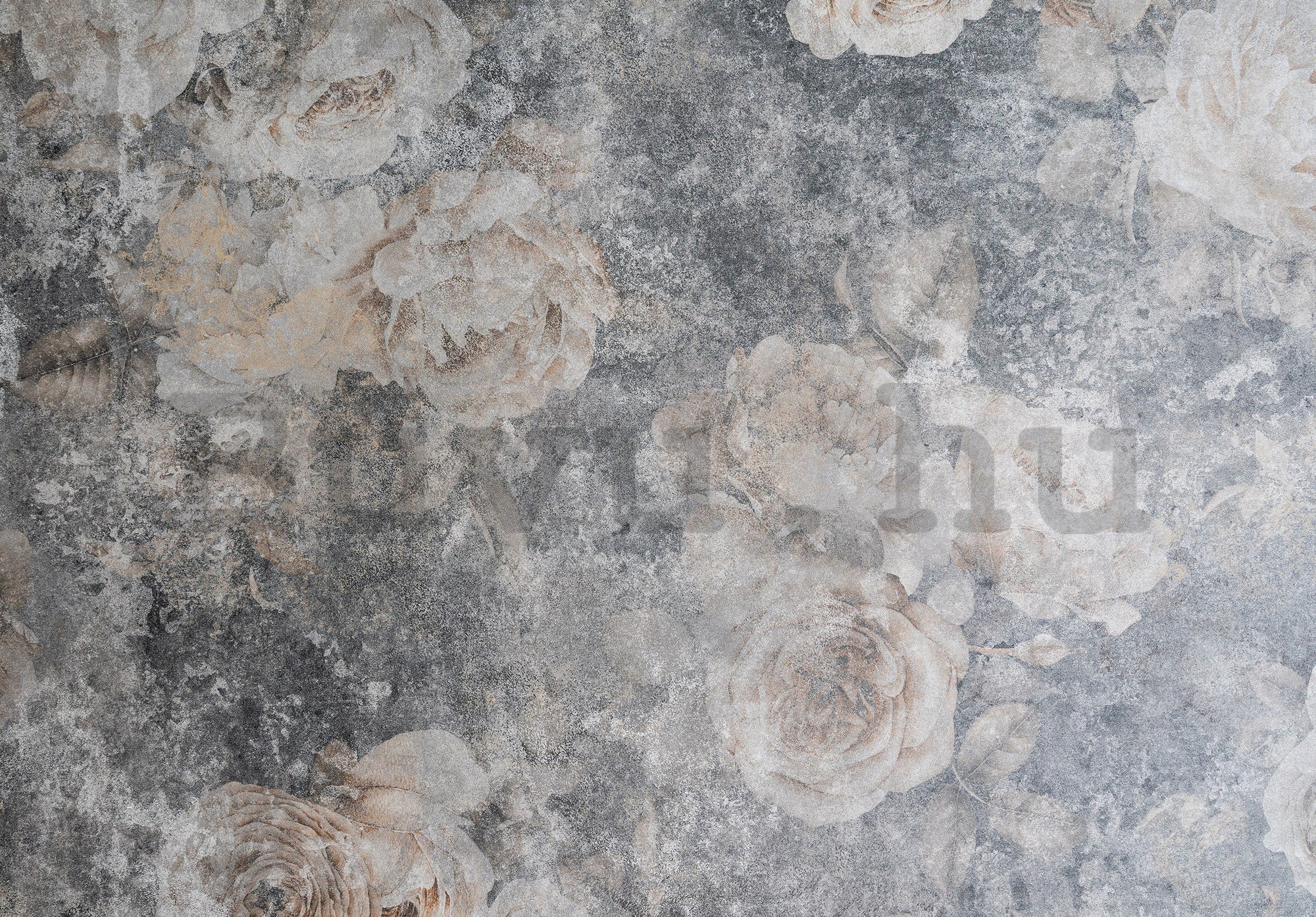 Vlies fotótapéta: Imitation structure flowers concrete - 254x184 cm