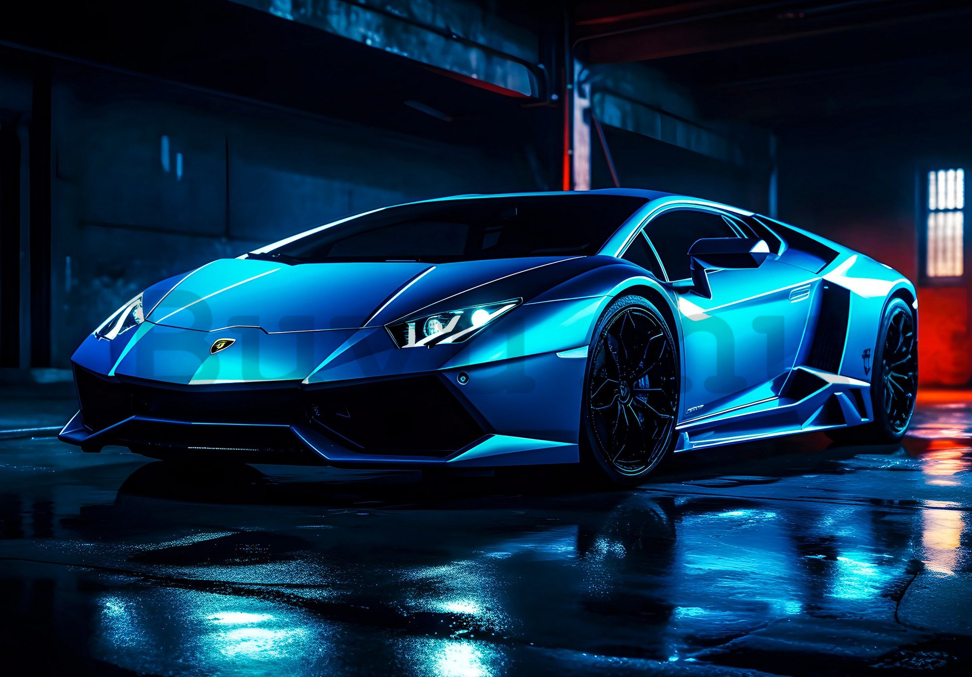Vlies fotótapéta: Car Lamborghini luxurious neon (1) - 254x184 cm