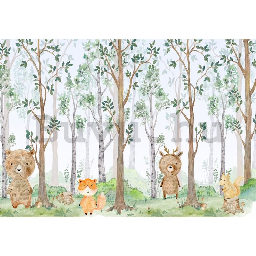 Vlies fotótapéta: For kids forest animals - 254x184 cm