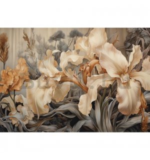 Vlies fotótapéta: Art Nature Beige flowers - 254x184 cm