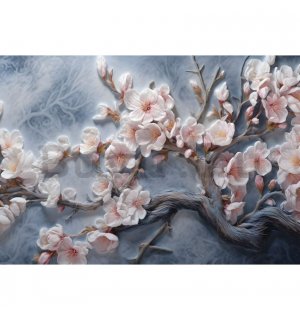 Vlies fotótapéta: Art Nature Painted Branches Flowers - 254x184 cm