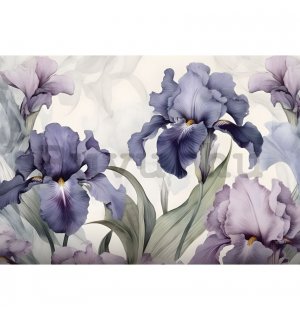 Vlies fotótapéta: Nature Flowers Modern Romantic Iris - 254x184 cm