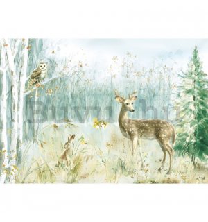 Vlies fotótapéta: Forest animals - 254x184 cm
