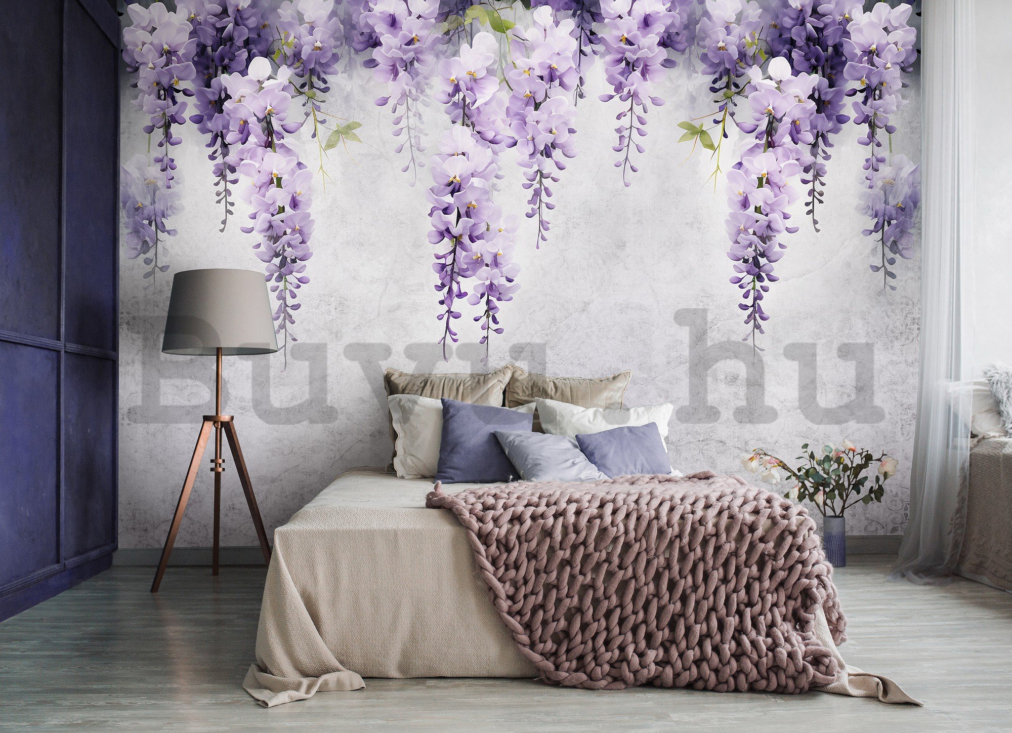 Vlies fotótapéta: Flowers Violet Wisteria Romantic (1) - 254x184 cm