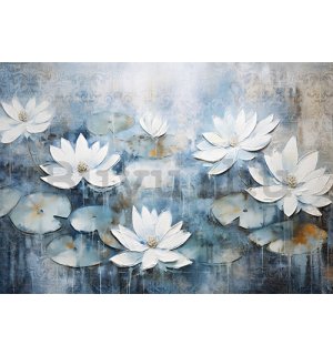 Vlies fotótapéta: Water lily flowers - 254x184 cm