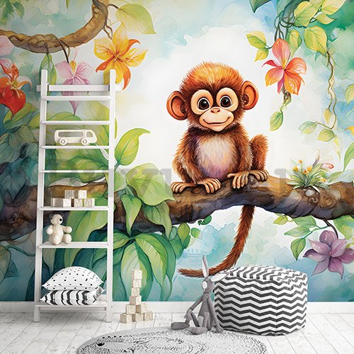 Vlies fotótapéta: For Children Animals Monkey - 254x184 cm