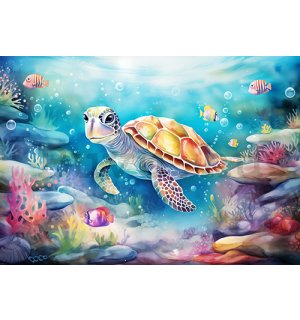 Vlies fotótapéta: For Children Animals Turtle - 254x184 cm