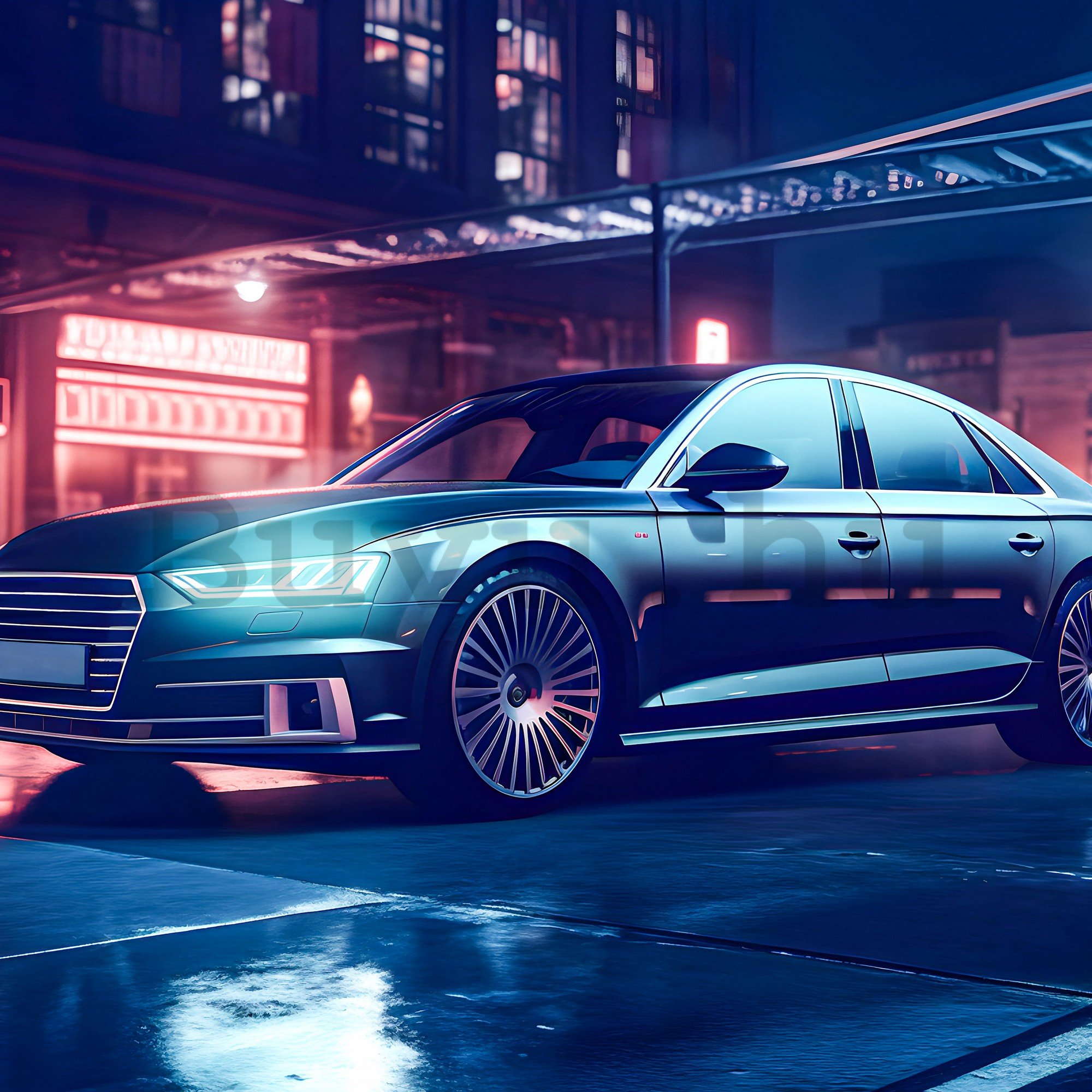 Vlies fotótapéta: Car Audi city neon - 368x254 cm