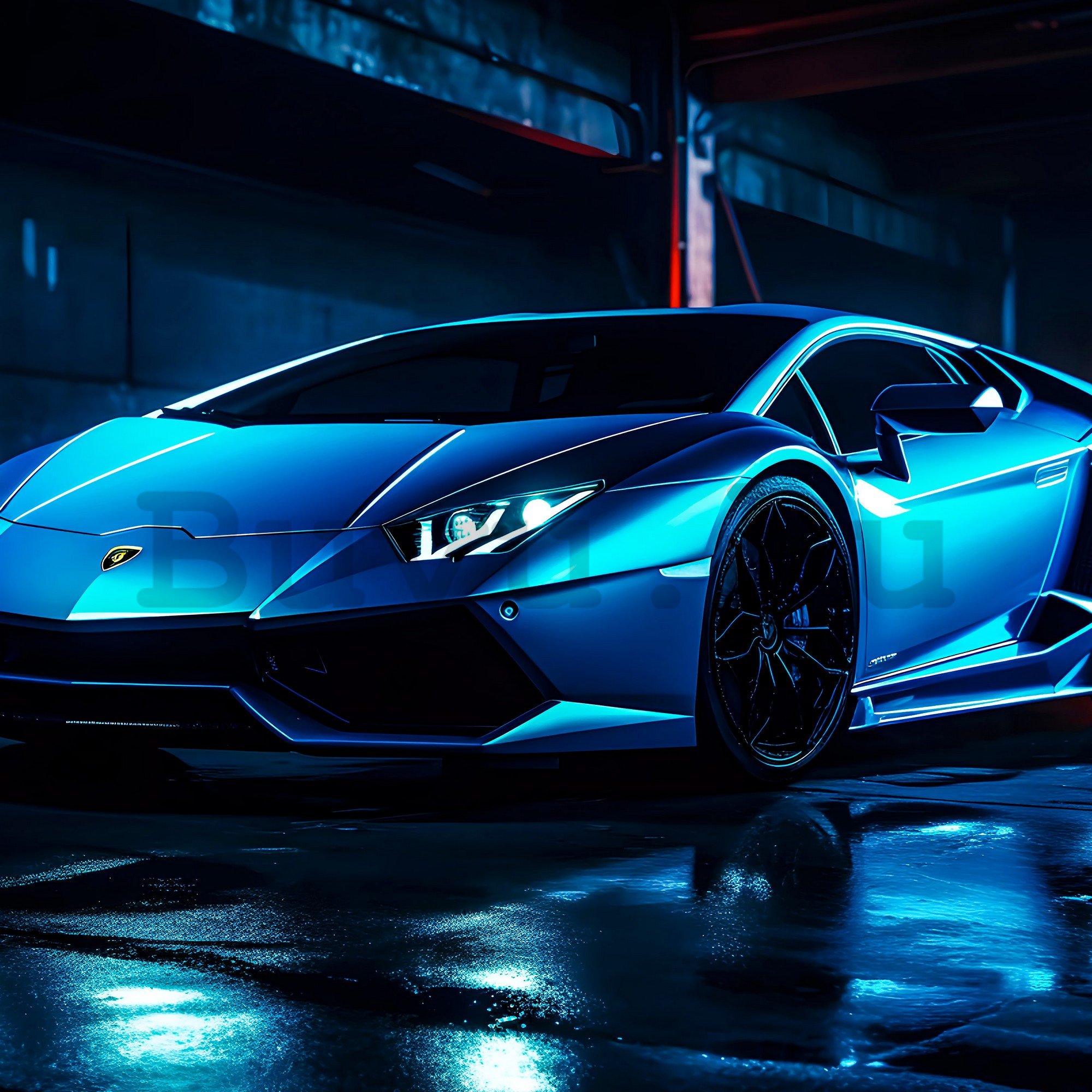 Vlies fotótapéta: Car Lamborghini luxurious neon (1) - 368x254 cm