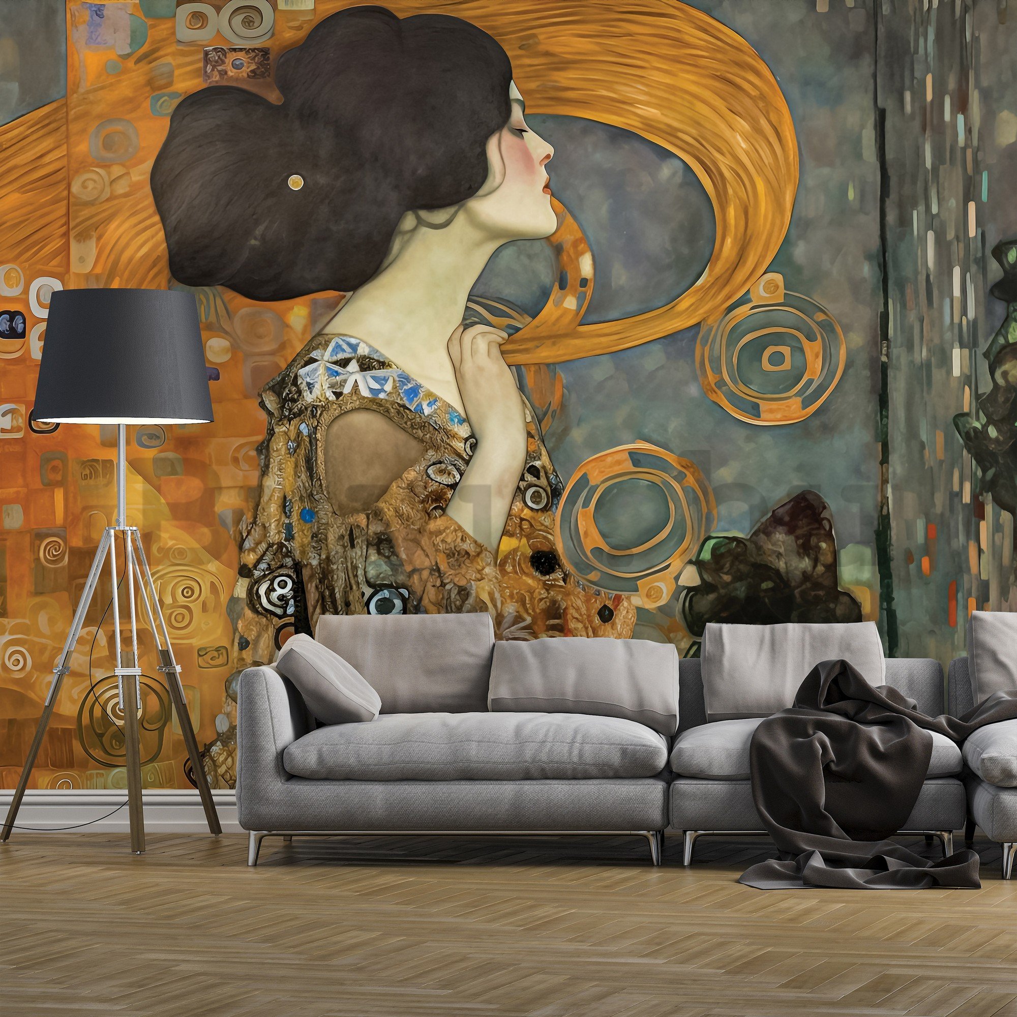 Vlies fotótapéta: Imitation painting woman Klimt - 368x254 cm