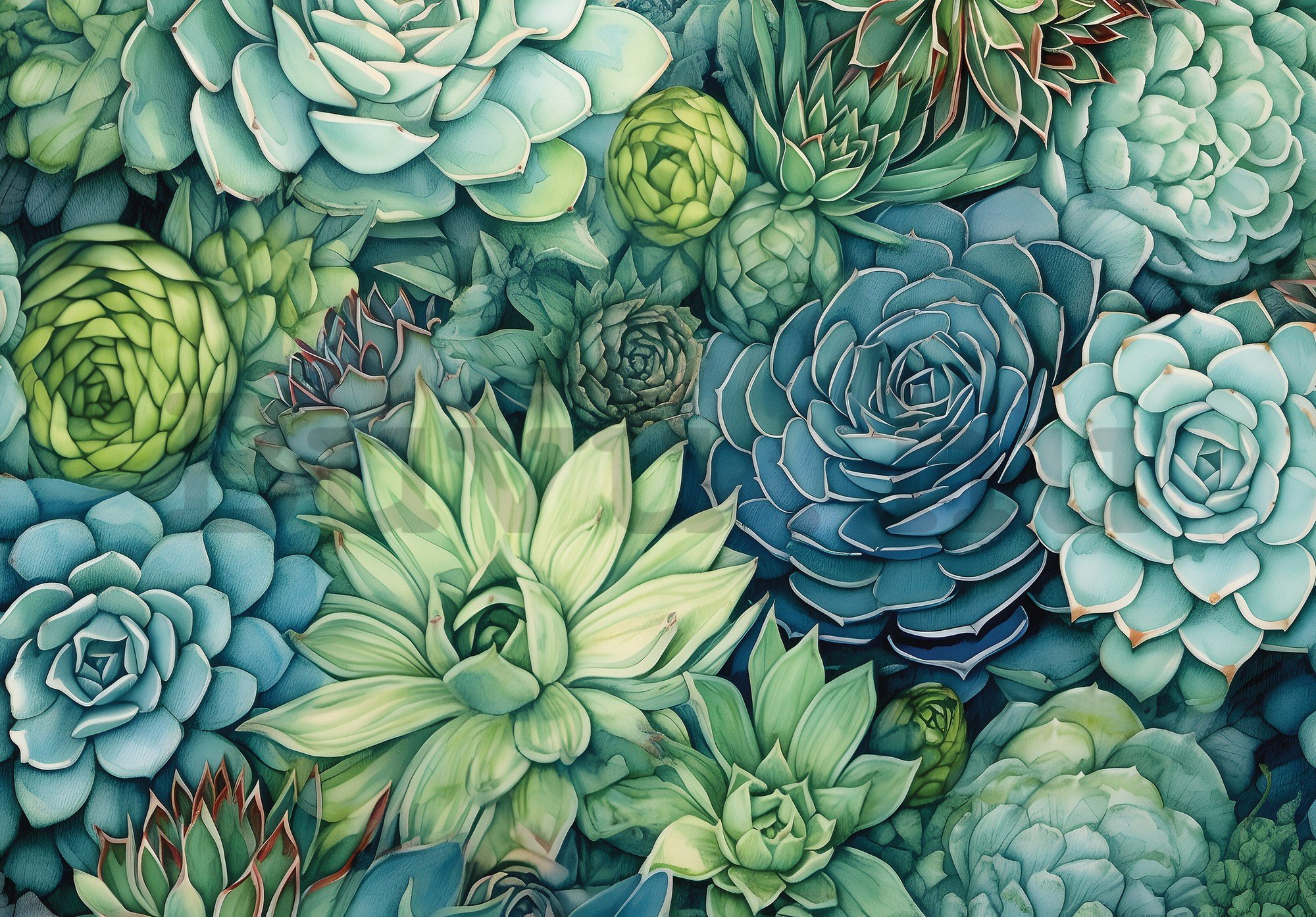 Vlies fotótapéta: Succulents - 368x254 cm