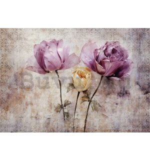 Vlies fotótapéta: Flowers Roses Structure - 368x254 cm