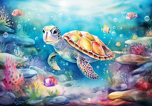 Vlies fotótapéta: For Children Animals Turtle - 368x254 cm