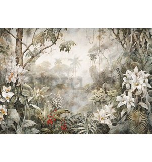 Vlies fotótapéta: Nature Leaves Exotic Jungle - 368x254 cm