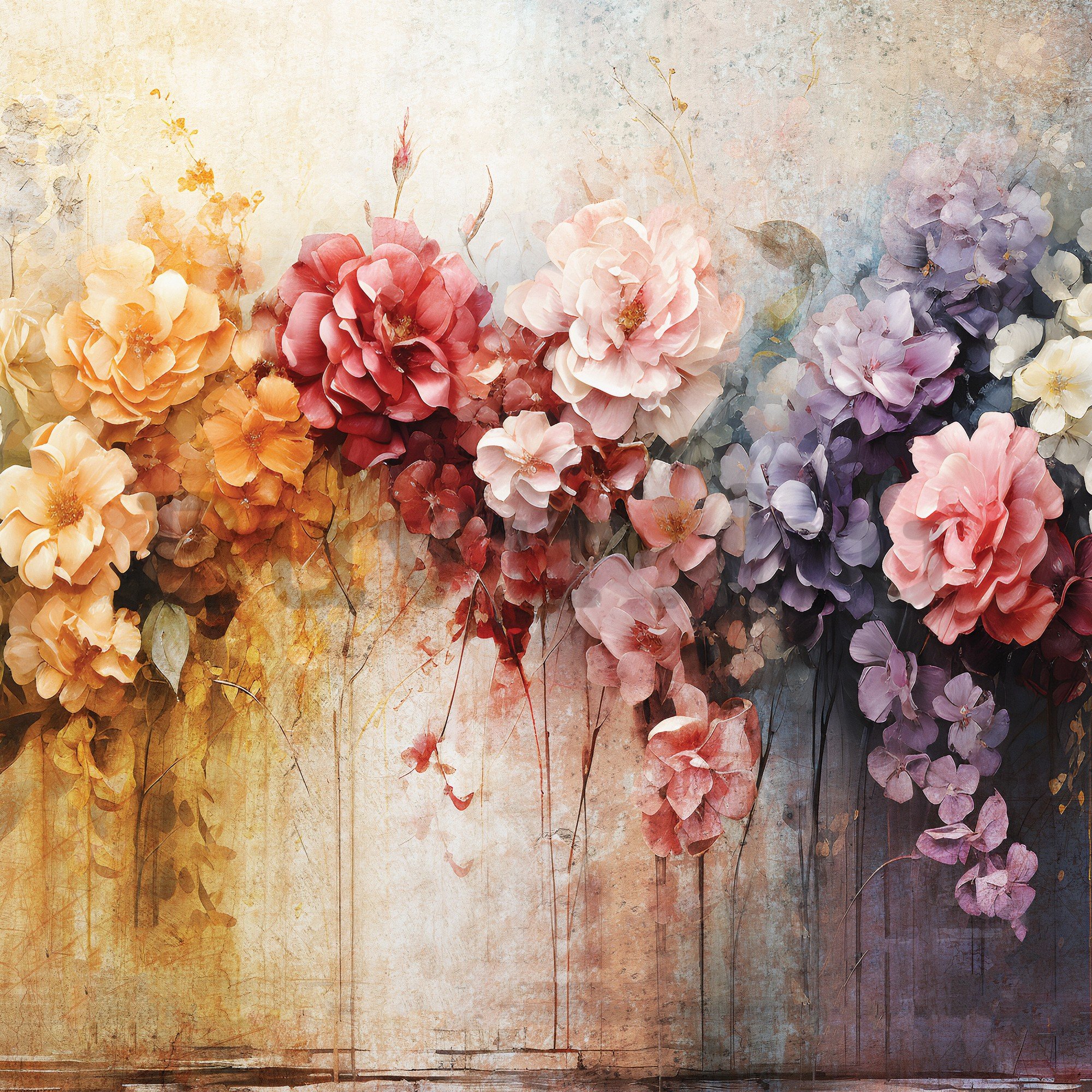 Vlies fotótapéta: Flowers Colorful Composition - 152,5x104 cm