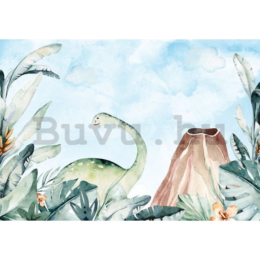 Vlies fotótapéta: For kids dinosaur watercolour - 104x70,5 cm