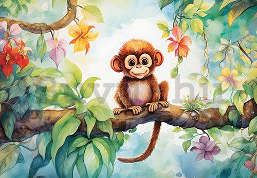 Vlies fotótapéta: For Children Animals Monkey - 104x70,5 cm