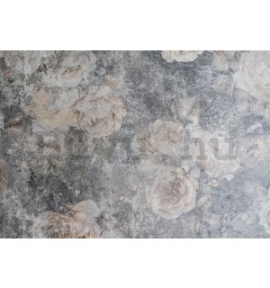 Vlies fotótapéta: Imitation structure flowers concrete - 208x146 cm