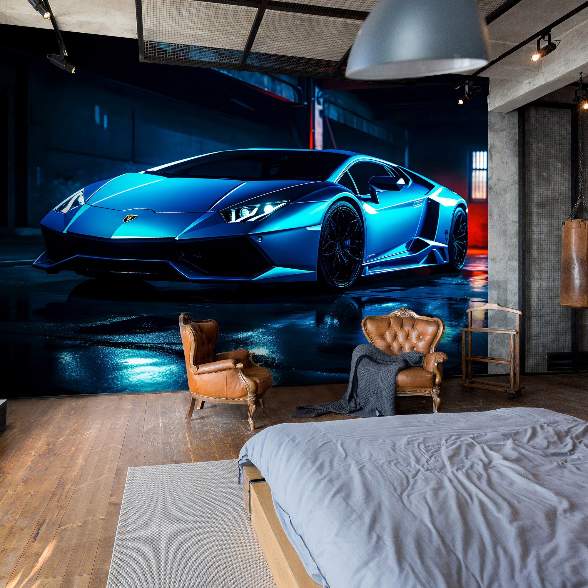 Vlies fotótapéta: Car Lamborghini luxurious neon (1) - 208x146 cm