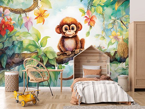 Vlies fotótapéta: For Children Animals Monkey - 208x146 cm