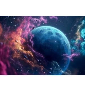 Vlies fotótapéta: Universe planet stars galaxy - 312x219cm