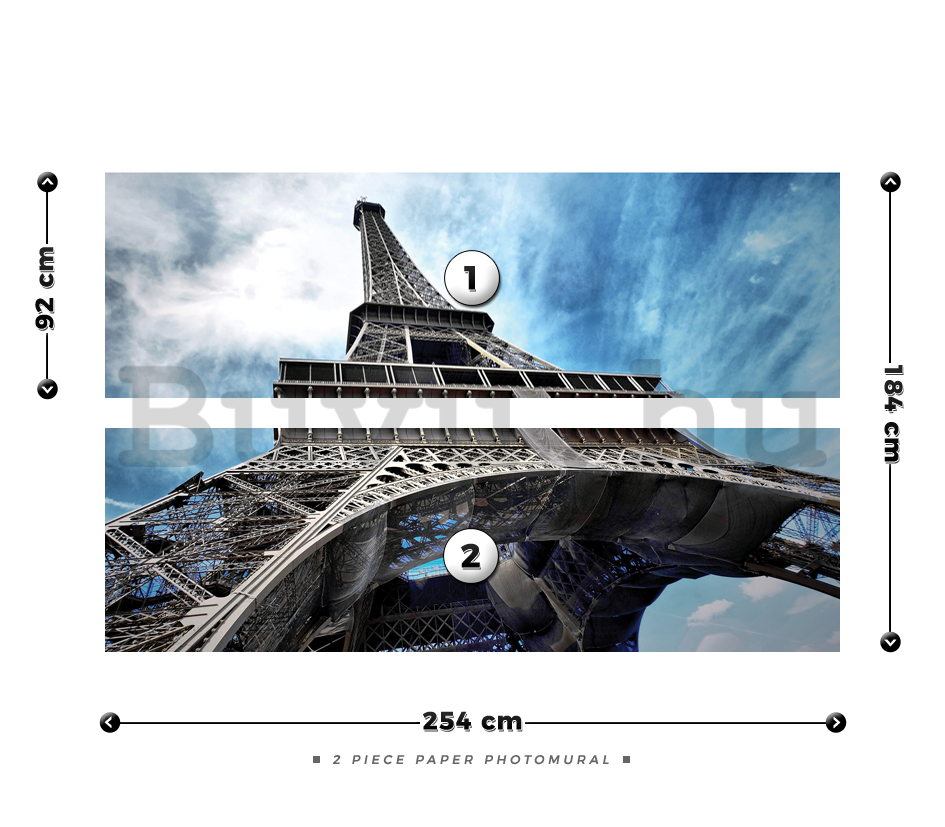 Fotótapéta: Eiffel-torony (1) - 184x254 cm