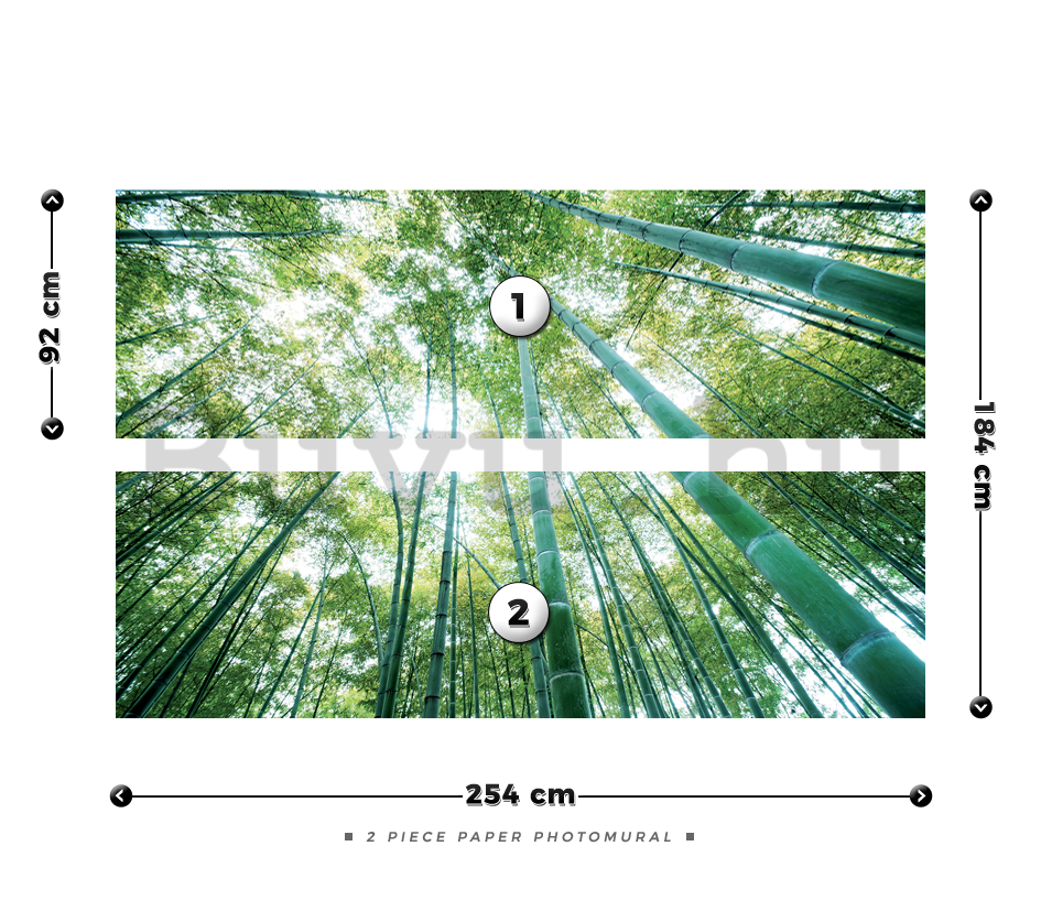 Fotótapéta: Bambuszerdő - 184x254 cm