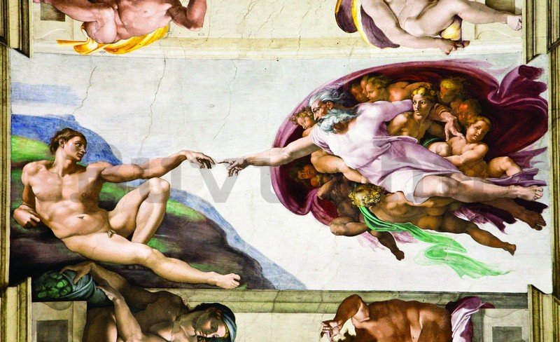 Fotótapéta: Ádám teremtése (Michelangelo Buonarroti) - 184x254 cm