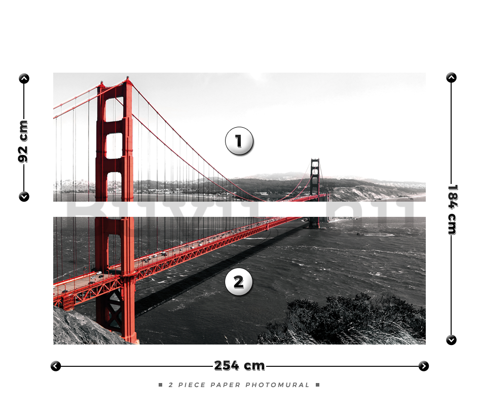 Fotótapéta: Golden Gate Bridge (1) - 184x254 cm