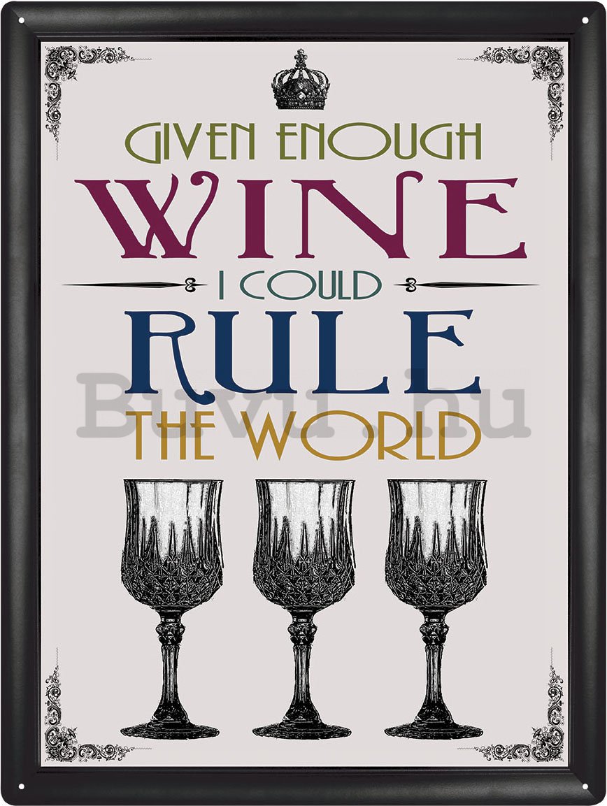 Fémplakát - Wine rule the World