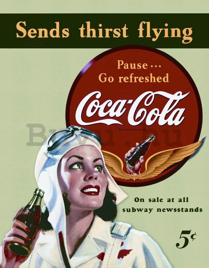 Fémplakát - Coca-Cola (send thirst flying)