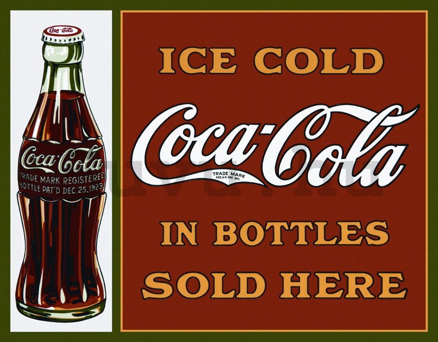 Fémplakát: Coca-Cola (sold here) - 30x40 cm