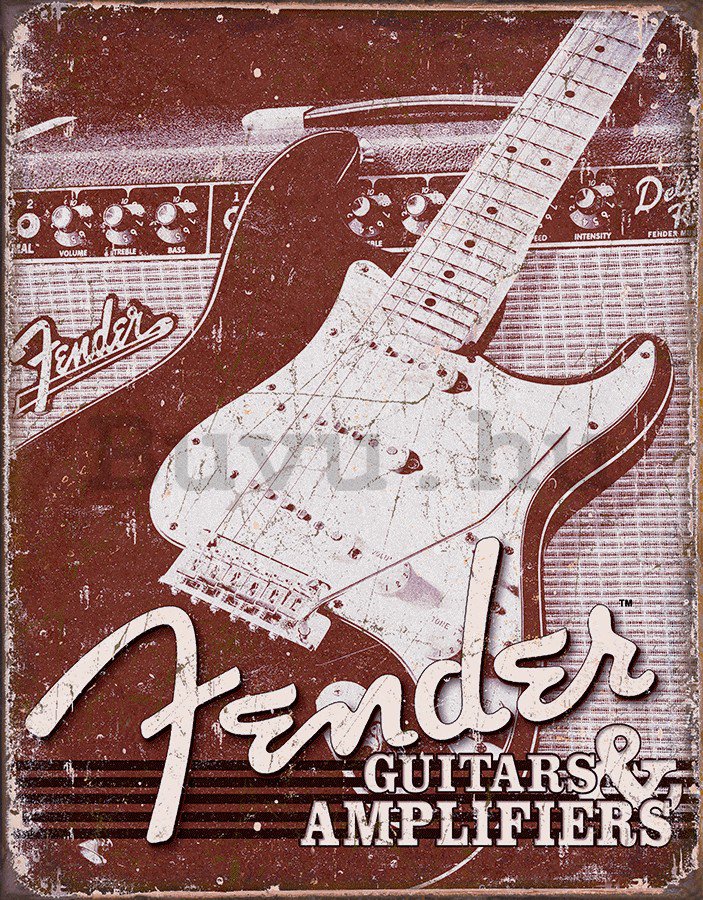 Fémplakát - Kytara Fender (Fender Guitars & Amplifiers)