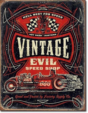 Fémplakát - Vintage Evil Speed Shop