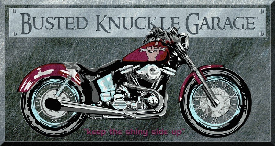 Fémplakát: Busted Knuckle Garage - 22x40 cm