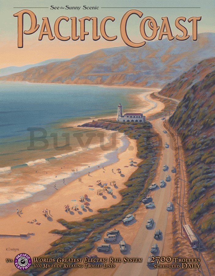 Fémplakát - Pacific Coast