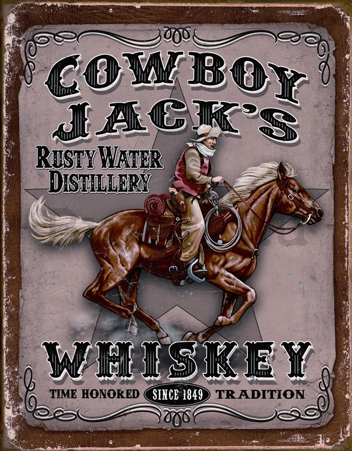 Fémplakát - Cowboy Jacks