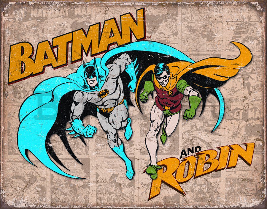 Fémplakát - Batman & Robin