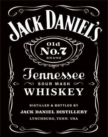 Fémplakát - Jack Daniel's (fekete logó)