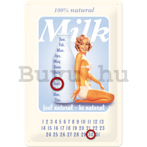 Fémtáblák - Milk (naptár)