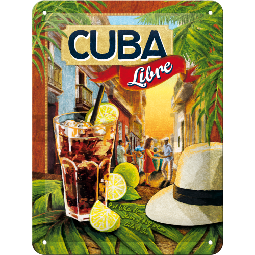 Fémplakát: Cuba Libre - 20x15 cm