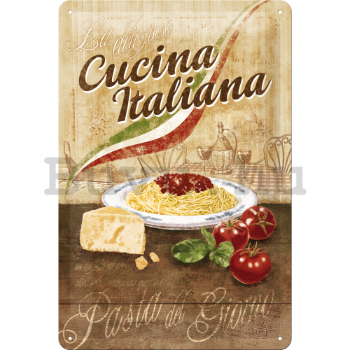 Fémtáblák: Cucina Italiana - 30x20 cm